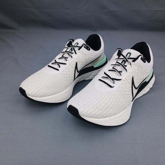 Nike React Infinity Run Flyknit 3 Mens Running DH5392 004 White Green Sizes 7-12 - Picture 7 of 9